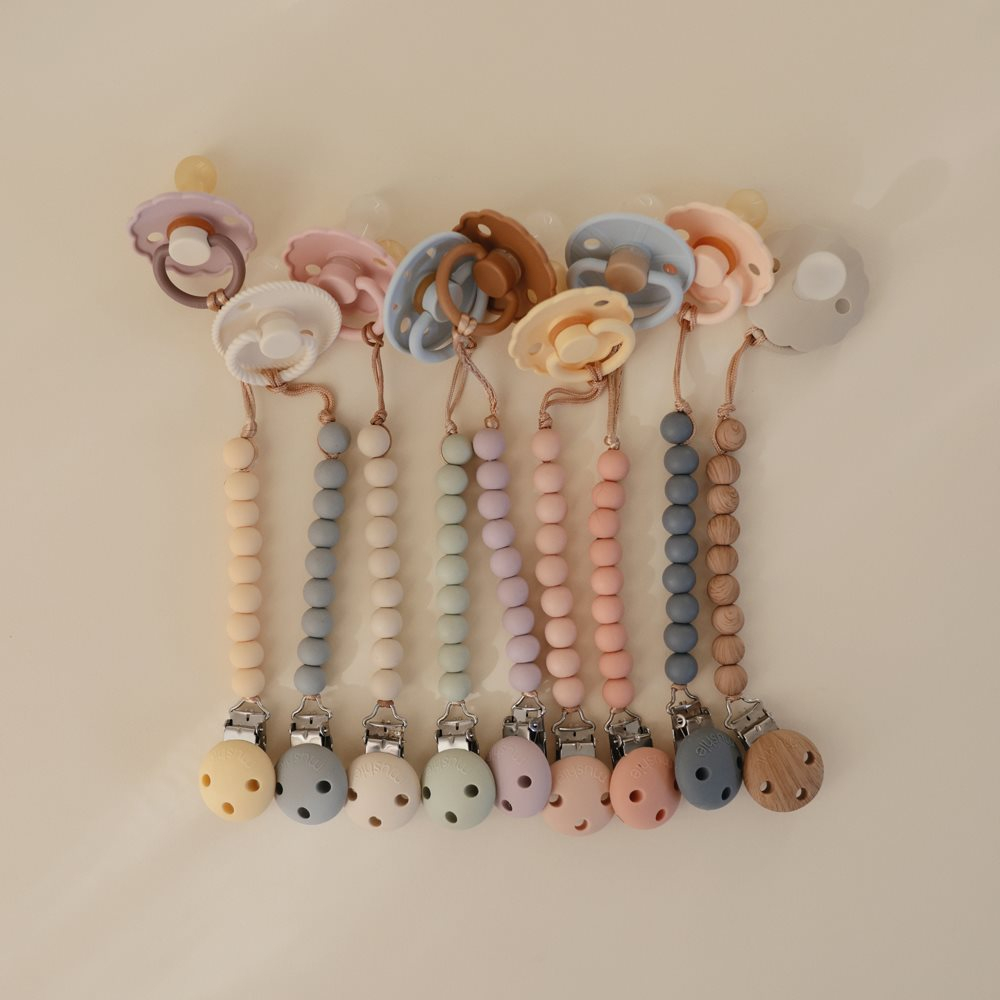 Κλιπ Πιπίλας Mushie Hera Powder Pink 66-102036 Home Βρεφικά Πιπίλες Spitishop