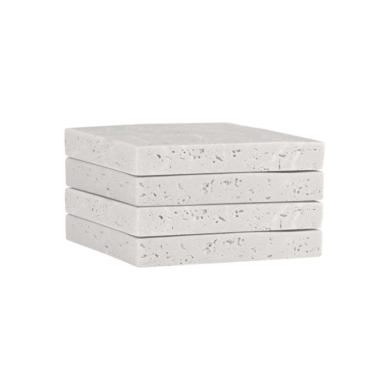 Σουβέρ (Σετ 4τμχ) Estia Travertine 07-36867