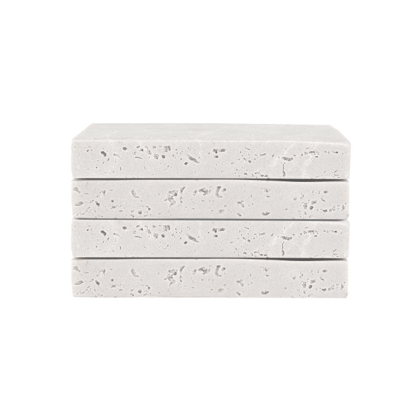 Σουβέρ (Σετ 4τμχ) Estia Travertine 07-36867