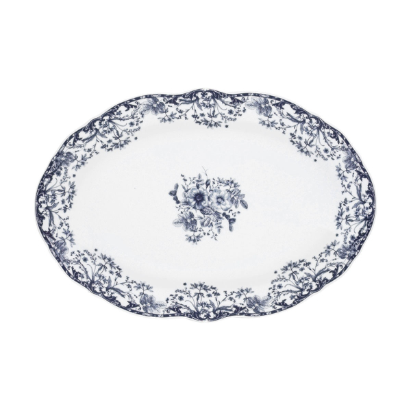 Πιατέλα Σερβιρίσματος Οβάλ (30x20) Estia Reverie Blue 07-38786