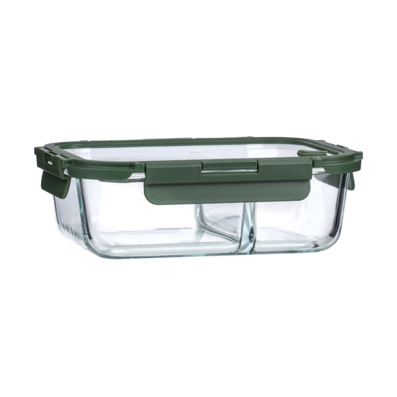 Φαγητοδοχείο Με Χωρίσματα 1.46lt (19.8x14.8x5.9) Estia Click & Seal Olive 01-39639