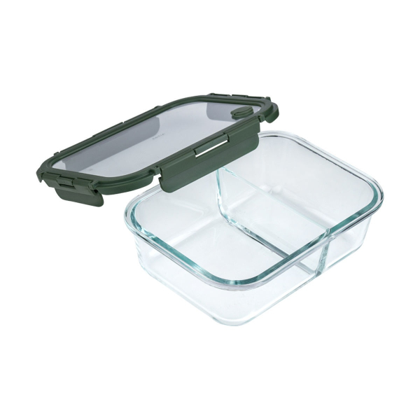 Φαγητοδοχείο Με Χωρίσματα 1.46lt (19.8x14.8x5.9) Estia Click & Seal Olive 01-39639
