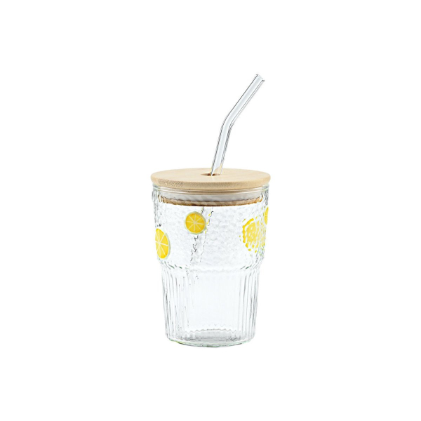 Ποτήρι Με Καλαμάκι 420ml Estia Λεμόνι 07-40895
