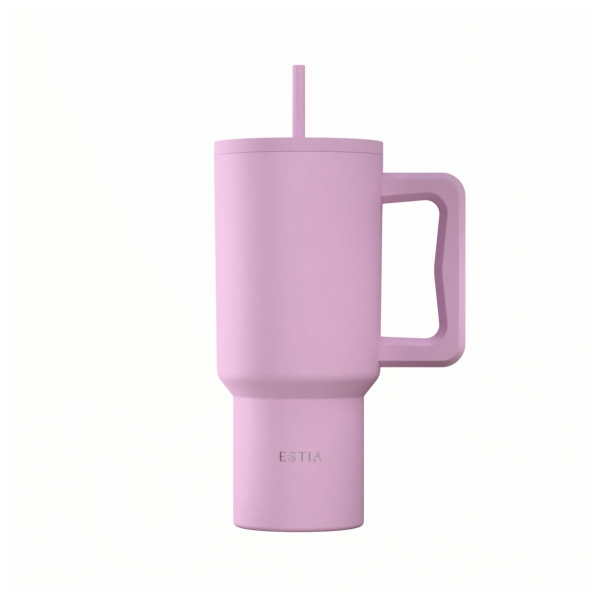 Κούπα Θερμός Με Λαβή & Καλαμάκι 900ml Estia Save The Aegean Tumbler Lavender 01-41472