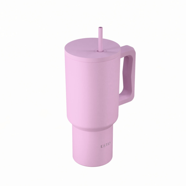 Κούπα Θερμός Με Λαβή & Καλαμάκι 900ml Estia Save The Aegean Tumbler Lavender 01-41472