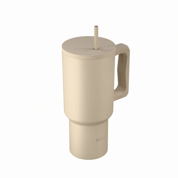 Κούπα Θερμός Με Λαβή & Καλαμάκι 900ml Estia Save The Aegean Tumbler Dune 01-41489
