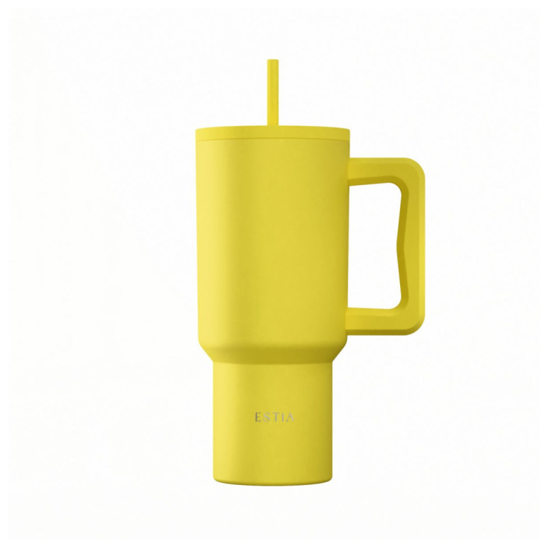 Κούπα Θερμός Με Λαβή & Καλαμάκι 900ml Estia Save The Aegean Tumbler Sunbeam 01-41496