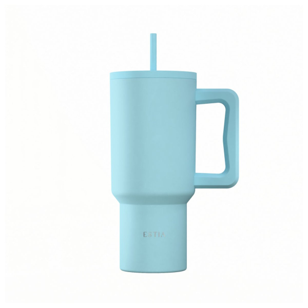 Κούπα Θερμός Με Λαβή & Καλαμάκι 900ml Estia Save The Aegean Tumbler Arctic 01-41519