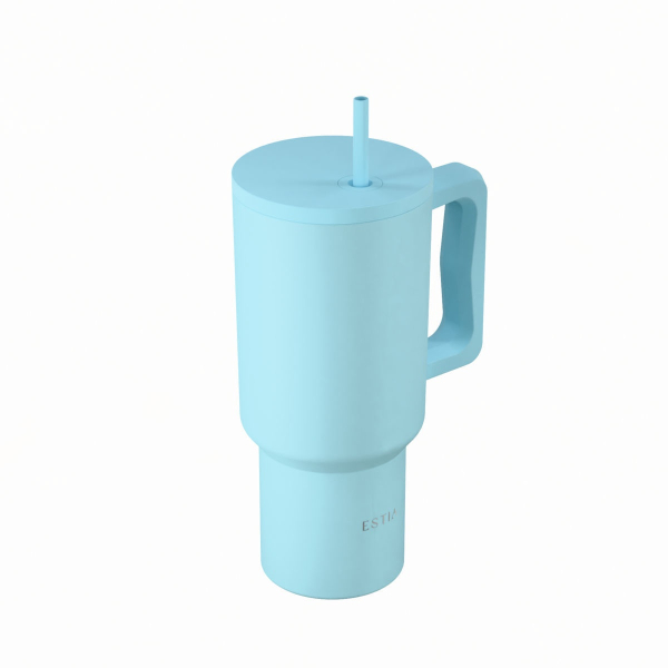 Κούπα Θερμός Με Λαβή & Καλαμάκι 900ml Estia Save The Aegean Tumbler Arctic 01-41519