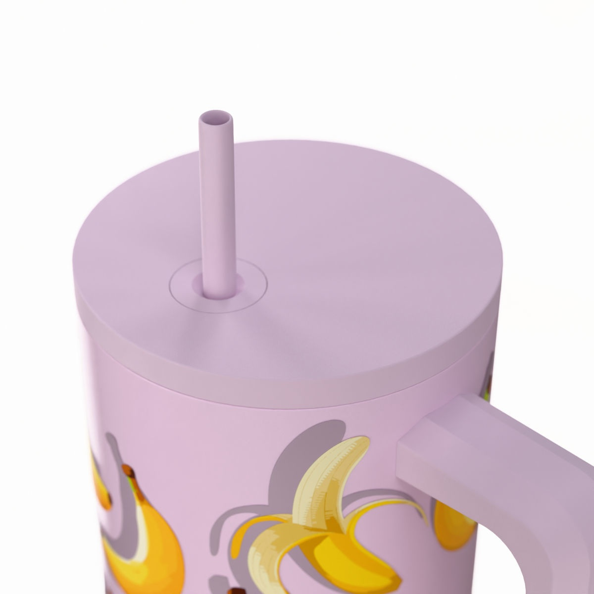 Κούπα Θερμός με Λαβή Καλαμάκι 900Ml Estia Save The Aegean Tumbler Banana Mood 01-41601 Home Οργάνωση & Αποθήκευση Spitishop