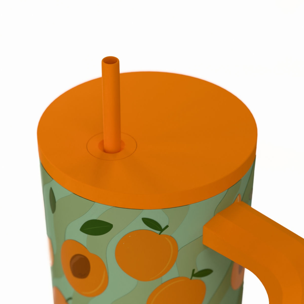 Κούπα Θερμός με Λαβή Καλαμάκι 900Ml Estia Save The Aegean Tumbler Peach Garden 01-41632 Home Οργάνωση & Αποθήκευση Spitishop