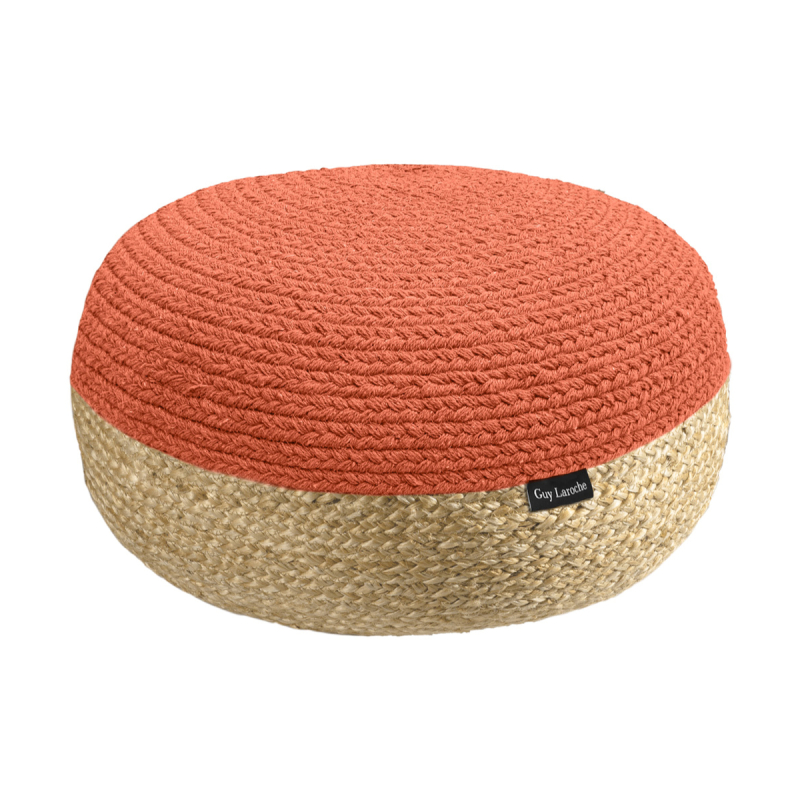 Πουφ (Φ50x25) Guy Laroche Ottoman Maya Terra