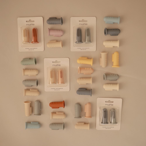 Δακτυλικές Οδοντόβουρτσες (Σετ 2τμχ) Mushie Blush/Shifting Sand 66-2550254