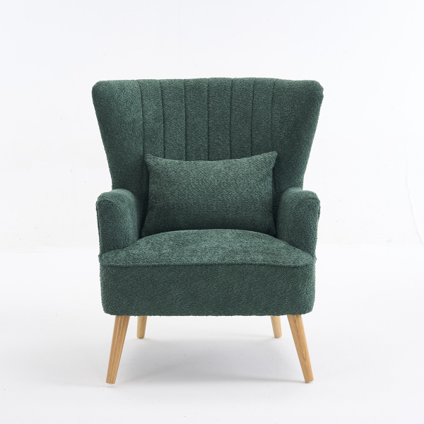 Πολυθρόνα Μπουκλέ (79x76.5x95.5) Spitishop Embrace Green/Natural