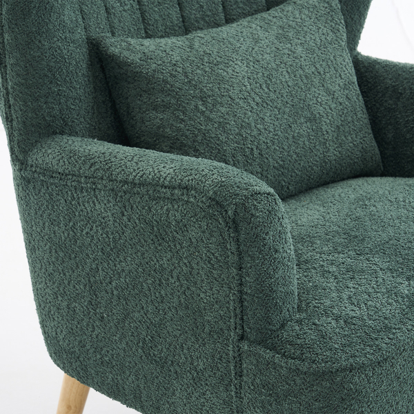 Πολυθρόνα Μπουκλέ (79x76.5x95.5) Spitishop Embrace Green/Natural