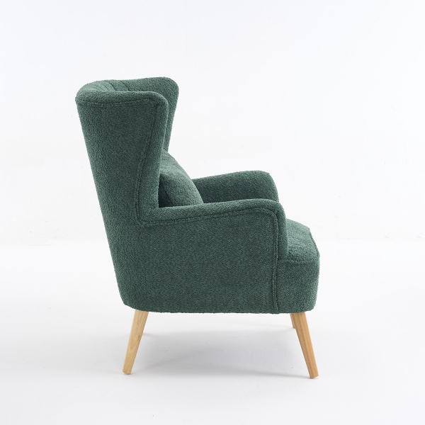Πολυθρόνα Μπουκλέ (79x76.5x95.5) Spitishop Embrace Green/Natural