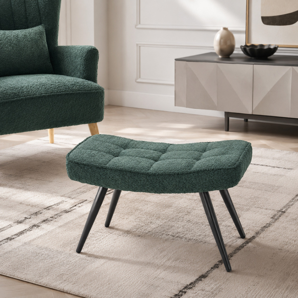 Υποπόδιο Μπουκλέ (60x40x38) Spitishop Ease Green