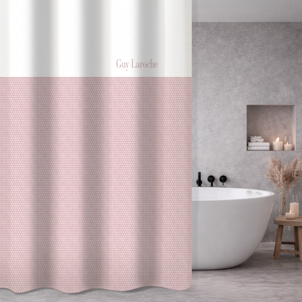 Κουρτίνα Μπάνιου (240x185) Με Τρουκς Guy Laroche Sandy Old Pink