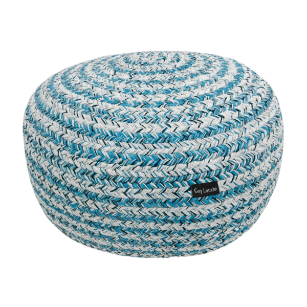 Πουφ (Φ50x25) Guy Laroche Ottoman Tonical Blue