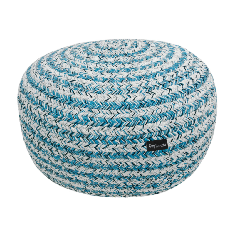 Πουφ (Φ50x25) Guy Laroche Ottoman Tonical Blue