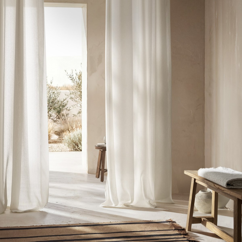 Κουρτίνα (140x280) Με Τρουκς Gofis Home Velmira Beige 509/06