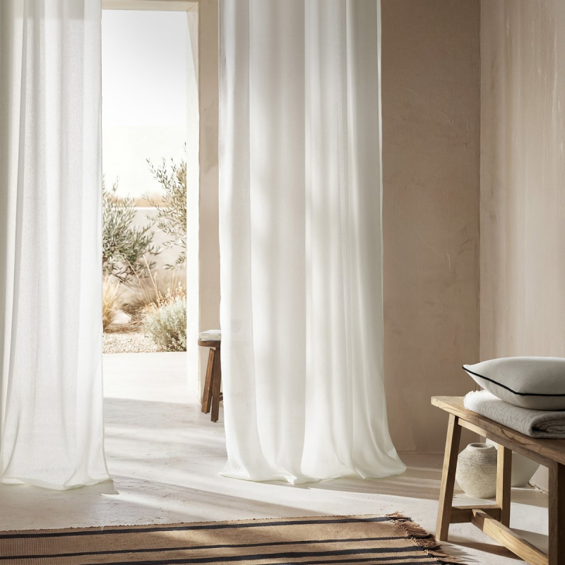 Κουρτίνα (280x280) Με Τρουκς Gofis Home Velmira Off White 509/05