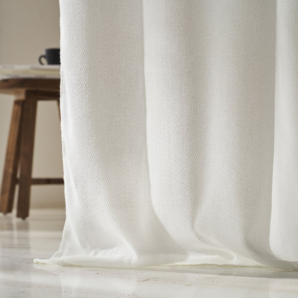 Κουρτίνα (140x280) Με Τρουκς Gofis Home Velmira Off White 509/05