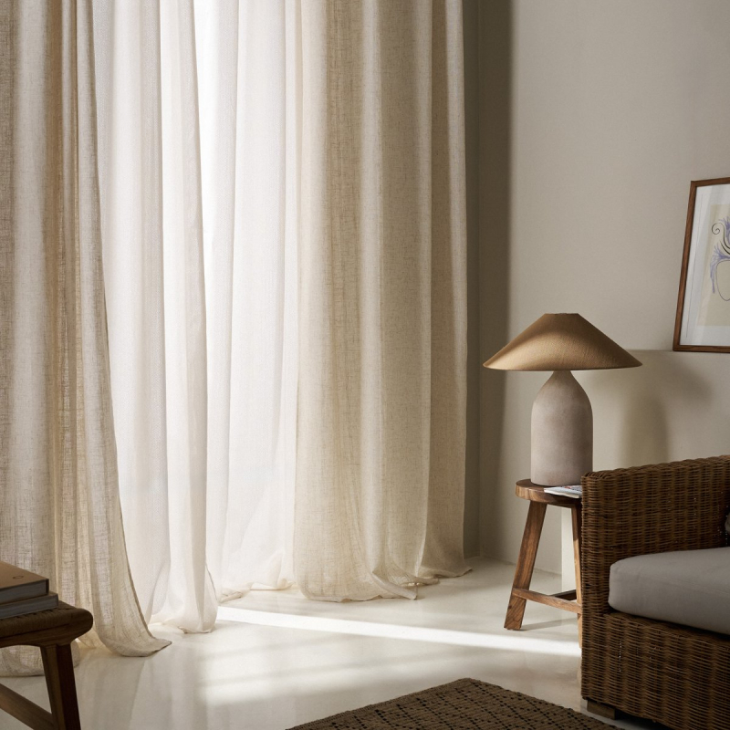 Κουρτίνα (140x280) Με Τρουκς Gofis Home Nysera Linen 705/06