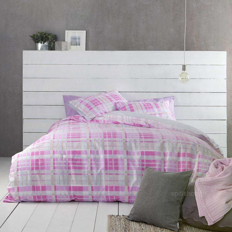 Κουβερλί Υπέρδιπλο Nima Bed Linen Melville Pink