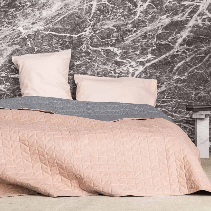 Κουβερλί King Size 2 Όψεων Nima Layers Brillante Light Salmon/Gr