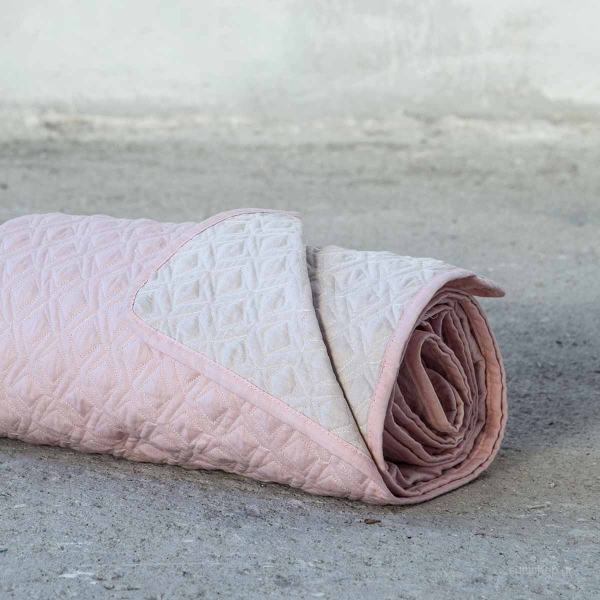 Κουβερλί King Size 2 Όψεων Nima Layers Rombo Shell Salmon/Linen