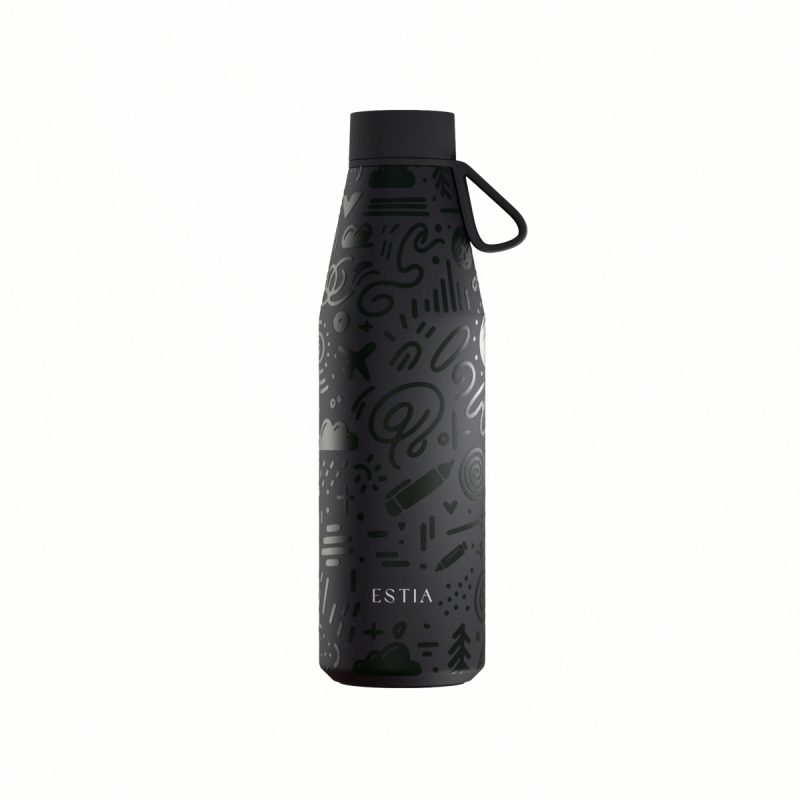 Μπουκάλι Θερμός 500ml Estia Save The Aegean Flow Noir Echo 01-42059