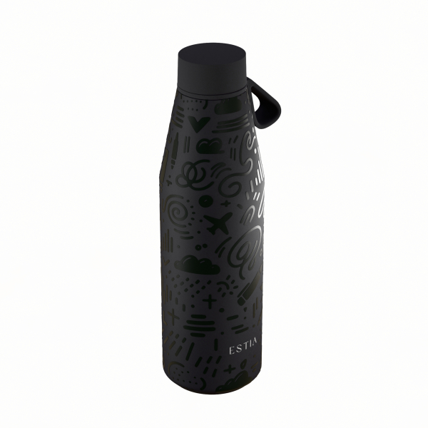Μπουκάλι Θερμός 500ml Estia Save The Aegean Flow Noir Echo 01-42059