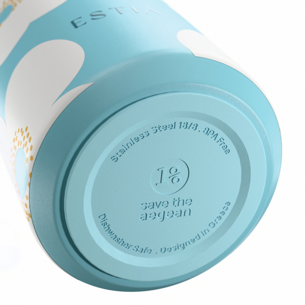Μπουκάλι Θερμός 500ml Estia Save The Aegean Flow Blue Daisy 01-42189