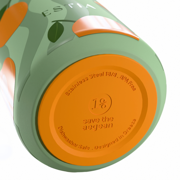 Μπουκάλι Θερμός 500ml Estia Save The Aegean Flow Peach Garden 01-42202