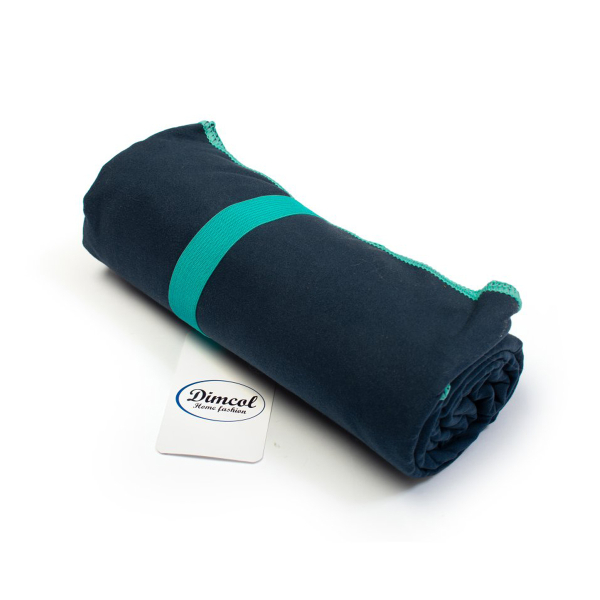 Πετσέτα Γυμναστηρίου (50x80) Dimcol Quick Dry Navy Blue-Turquoise
