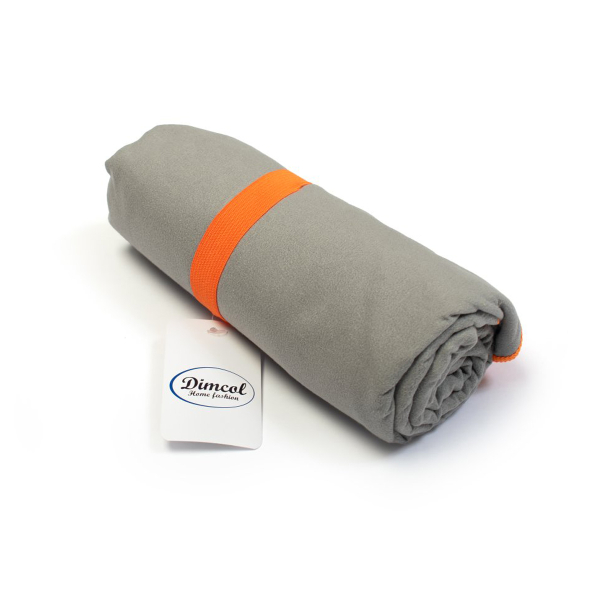 Πετσέτα Γυμναστηρίου (50x80) Dimcol Quick Dry Grey-Orange