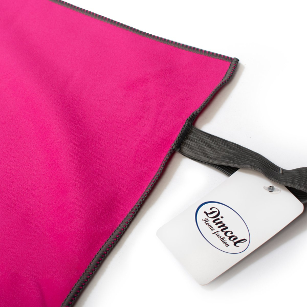 Πετσέτα Γυμναστηρίου (50x80) Dimcol Quick Dry Fuchsia-Dark Grey