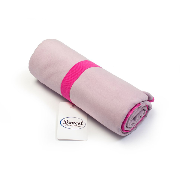 Πετσέτα Microfiber (80x160) Dimcol Quick Dry Lilac-Fuchsia