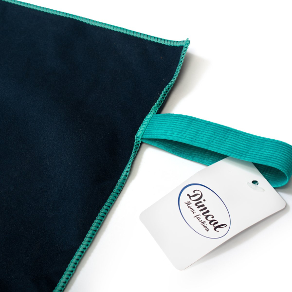 Πετσέτα Microfiber (80x160) Dimcol Quick Dry Navy Blue-Turquoise