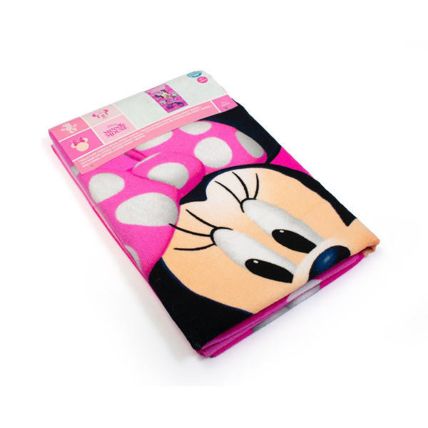 Παιδική Πετσέτα Θαλάσσης Microfiber (70x140) Dimcol Minnie 181 Fuchsia-Pink