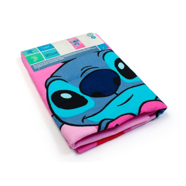 Παιδική Πετσέτα Θαλάσσης Microfiber (70x140) Dimcol Lilo & Stitch 085 Baby Pink