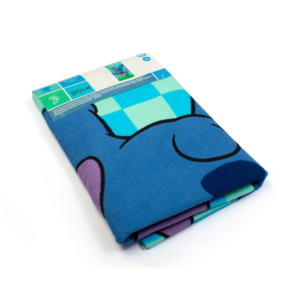 Παιδική Πετσέτα Θαλάσσης Microfiber (70x140) Dimcol Lilo & Stitch 186 Aqua-Sky Blue