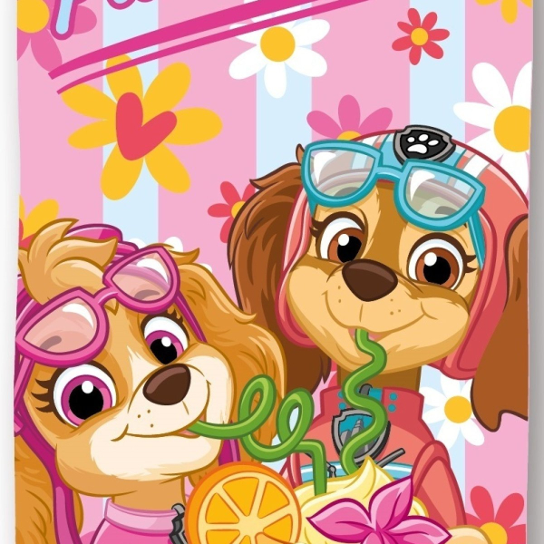 Παιδική Πετσέτα Θαλάσσης Microfiber (70x140) Dimcol Paw Patrol 002 Baby Pink