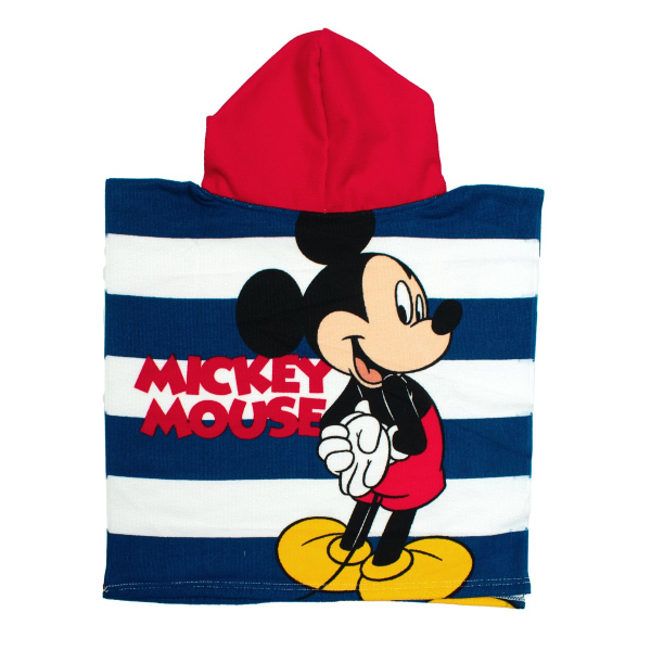 Παιδικό Πόντσο (50x100) Dimcol Mickey 193 White-Dark Blue