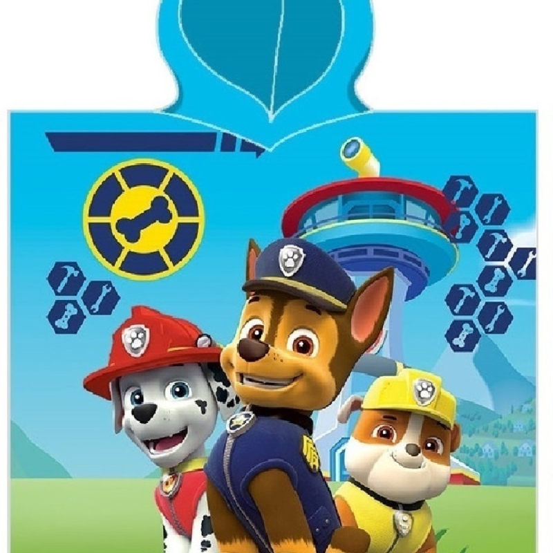 Παιδικό Πόντσο (50x100) Dimcol Paw Patrol 203 Sky Blue
