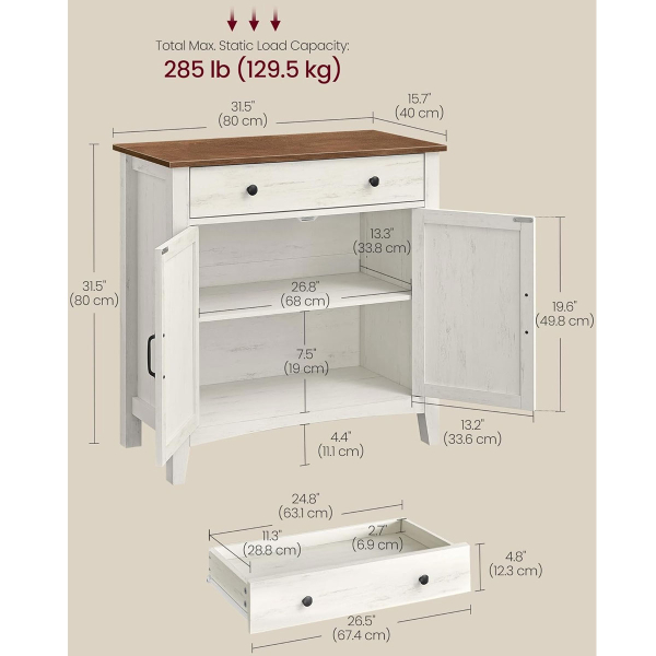 Μπουφές (80x40x80) Vasagle BBK341W01