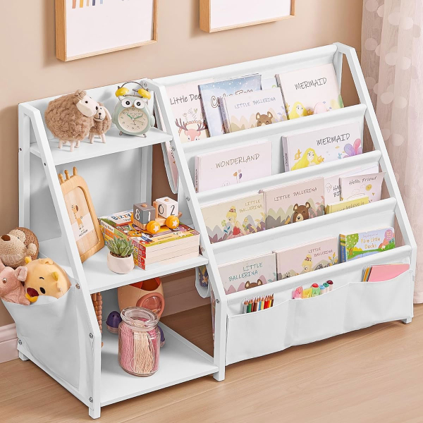 Παιδική Βιβλιοθήκη Με Ράφια (108.5x30x75) Songmics GKR024W01