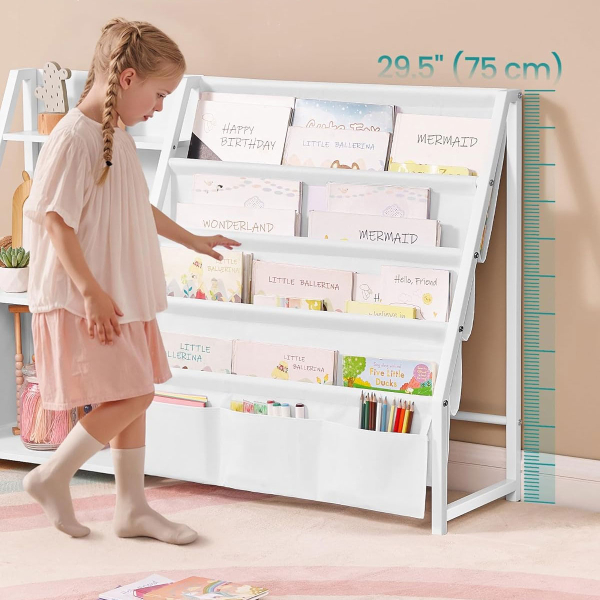 Παιδική Βιβλιοθήκη Με Ράφια (108.5x30x75) Songmics GKR024W01