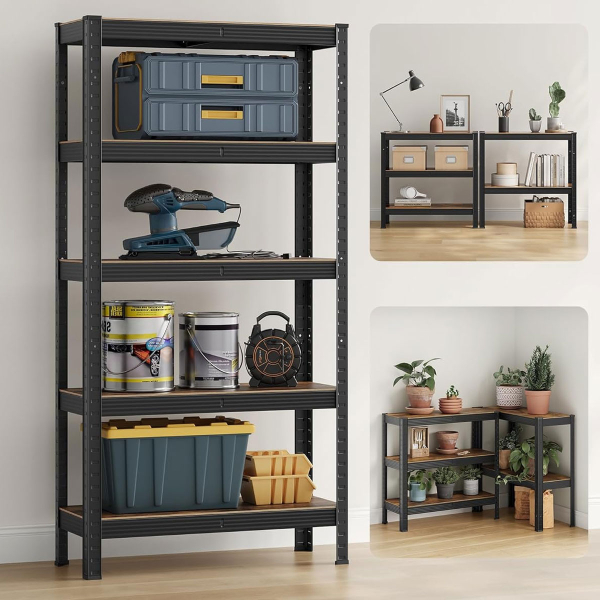 Μεταλλική Ραφιέρα Δαπέδου 5 Θέσεων (75x30x150) Songmics GLR030BZ03
